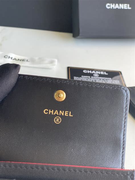 chanel card holder zipper|Chanel 19 flap card holder.